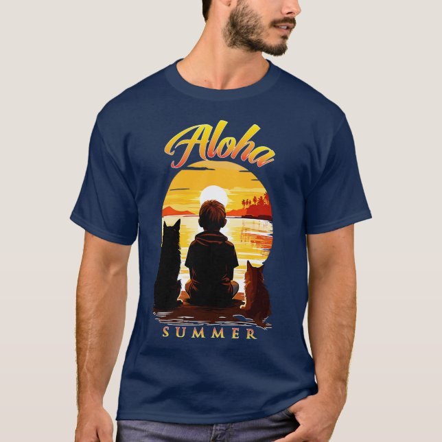 T-shirt Aloha Été 1 (Devant)
