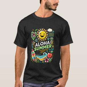 T-shirt Aloha Eté Professeur Hawaïen Dernier Jour d'École 