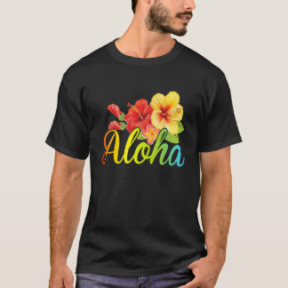 T-shirt Aloha Flower Hawaii Beach Aloha