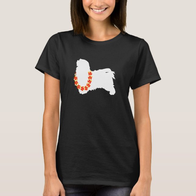 T-shirt Aloha Hawaïen Lei Chien Havanais (Devant)