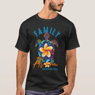 T-shirt Aloha Hawaii 2023 Tie Dye Sea Turtle thème Famille