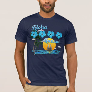 T-shirt Aloha Hawaii Coucher du soleil de voile