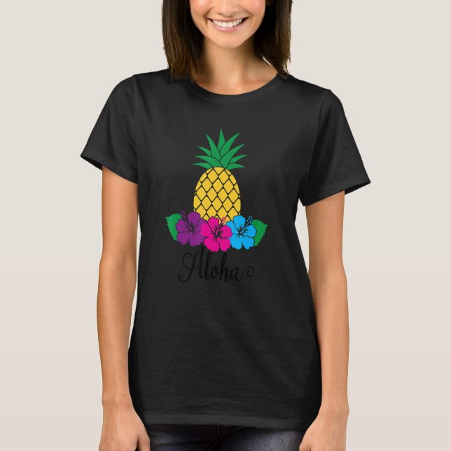 T-shirt Aloha Hawaii De L'Île Sentent L'Aloha Flowe (Devant)