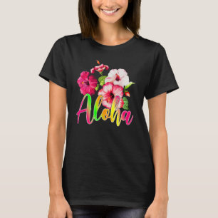 T-shirt Aloha Hawaii Fleur été Famille vacances hibiscu
