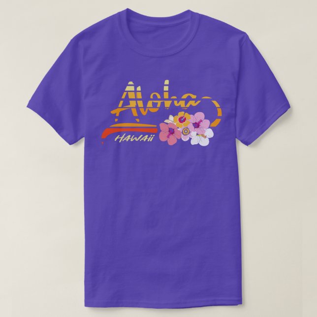 T-shirt Aloha Hawaii Hawaii été tropical (Design devant)