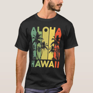 T-shirt Aloha Hawaii Hawaiian Island Palm Beach Surf board