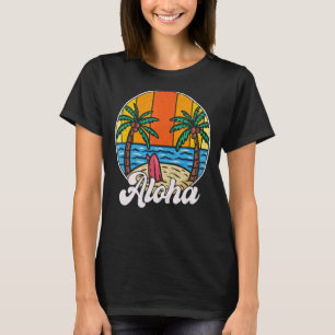 T-shirt Aloha Hawaii Hawaiian Pour Garçons Filles Palm Tre