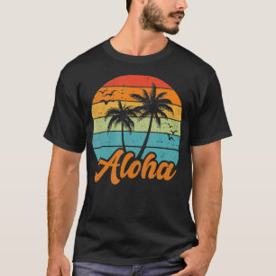 T-shirt Aloha Hawaii île hawaïenne Palmier Plage Soleils