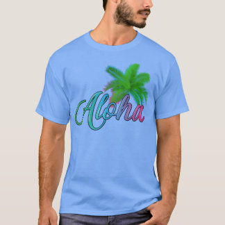 T-shirt Aloha Hawaii Palm Tree - Feel the Aloha Hawaiian S