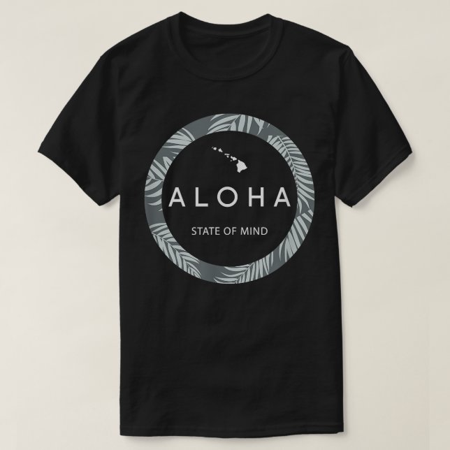 T-shirt Aloha Hawaii Palm TreeFeel the Aloha Hawaiian Spir (Design devant)
