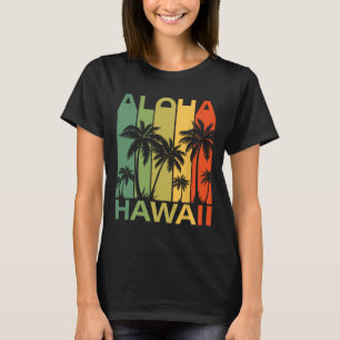 T-shirt Aloha Hawaii Palmier Arbre Tropical Île Hawaïenne 