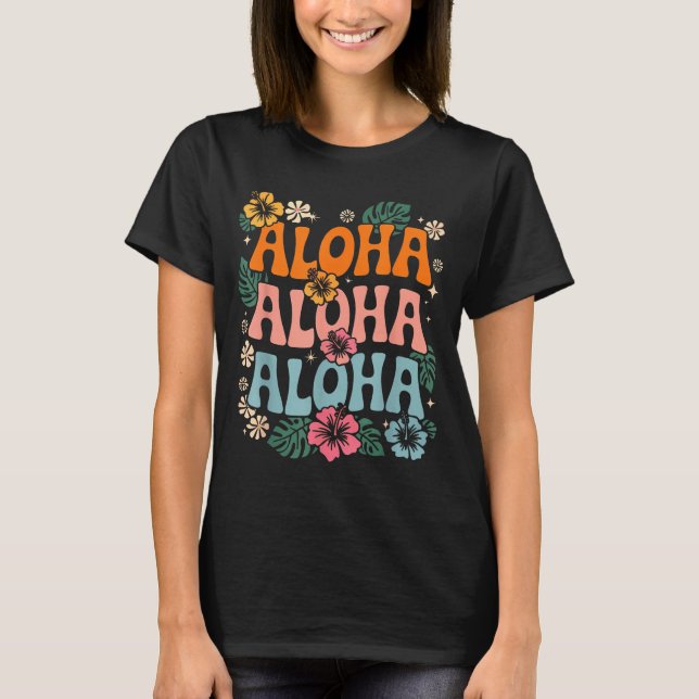 T-shirt Aloha hawaii plage île hawaïenne fleur luau (Devant)