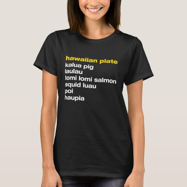 T-shirt Aloha Hawaii Plate Hawaiian Déjeuner (Devant)