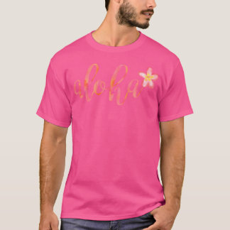 T-shirt Aloha Hawaii Plumeria Watercolor Floral