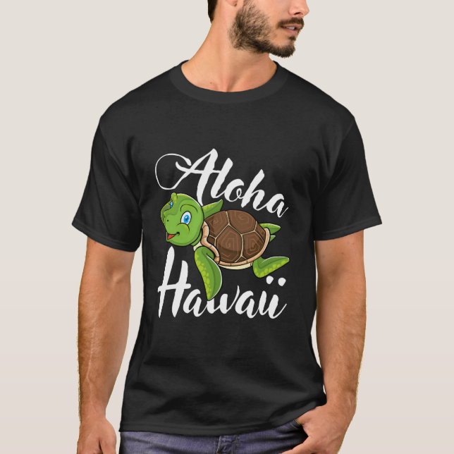 T-shirt Aloha Hawaii Sea Turtle Save The Turtles Ocean Ani (Devant)