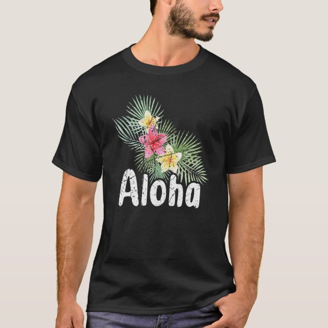 T-shirt Aloha Hawaii Surf Retro Sunset 2 (Devant)