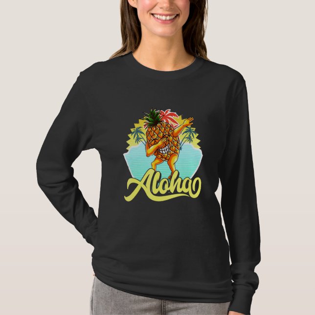 T-shirt Aloha Hawaii Vacances ananas (Devant)