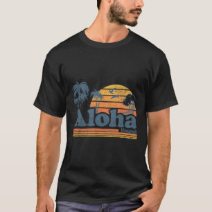 T-shirt Aloha Hawaii Vintage Plage Été Surf 70s Rétro