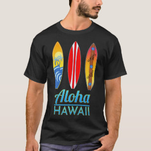 T-shirt Aloha Hawaii Vintage Retro Surfboards Surfing765