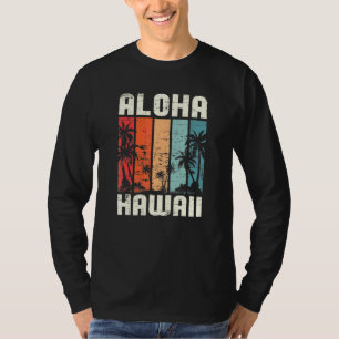 T-shirt Aloha Hawaiian Beach Palm Trees été vacances Ha