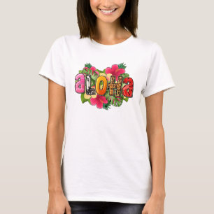 T-shirt Aloha Hawaiian Flower Voyage À Hawai Summer Holida