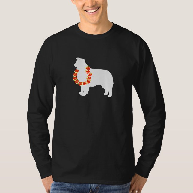 T-shirt Aloha Hawaiian Lei Chien australien (Devant)