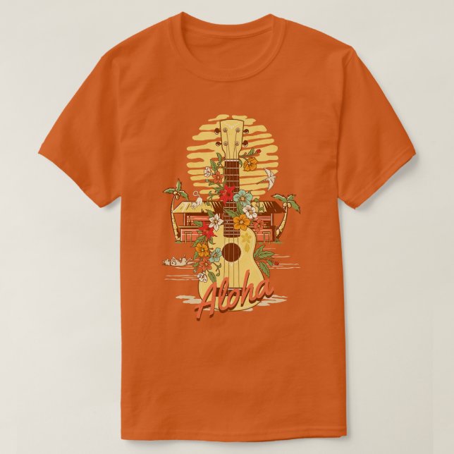 T-shirt Aloha Hawaiian Tropical Hut Tiki Bar (Design devant)