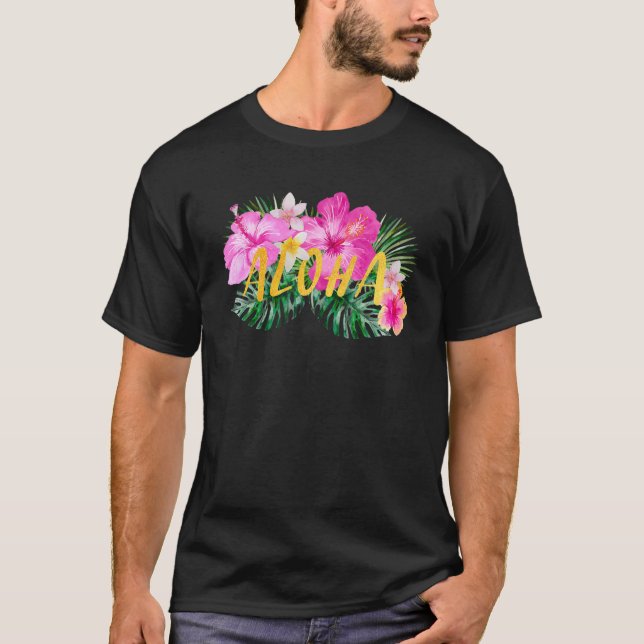 T-shirt Aloha Hibiscus Fleurs (Devant)
