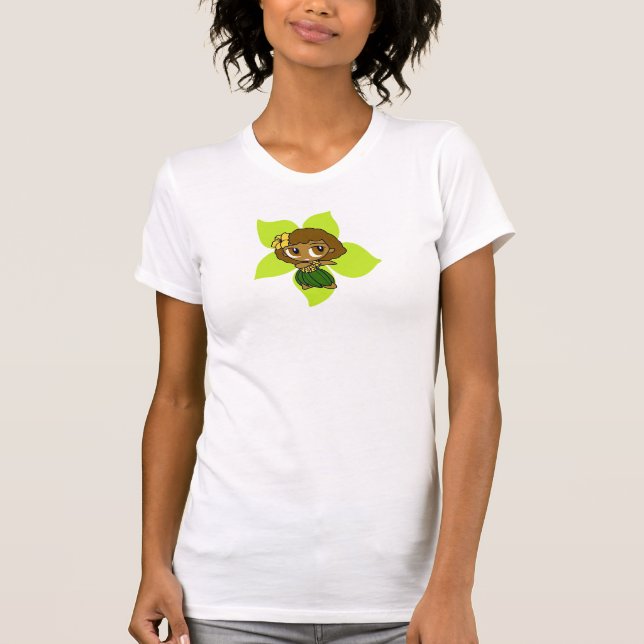 T-shirt Aloha Honeys Hibiscus hawaïen Hula Girl (Devant)