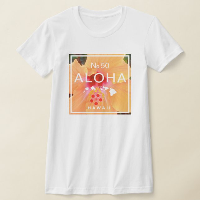 T-shirt Aloha No 50 Orange Hibiscus (Poser)