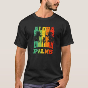 T-shirt Aloha Palms Tropical Island Tiki Party Hawaii