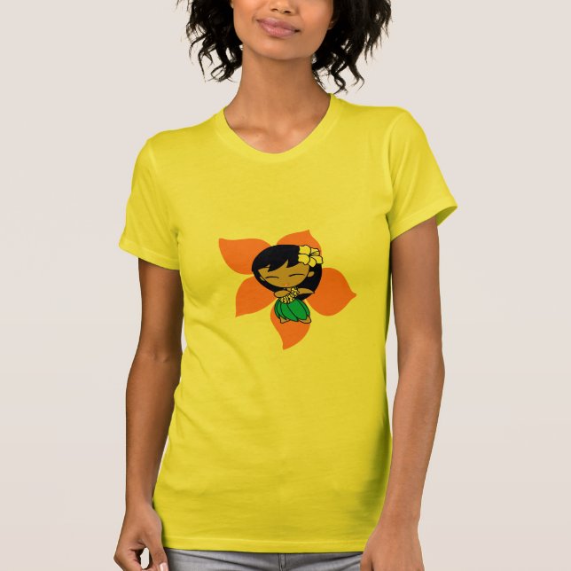 T-shirt "Aloha pièce en t de dames de miels" en jaune (Devant)