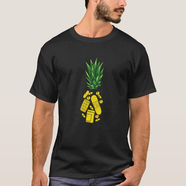 T-shirt Aloha Pineapple Pharmacist Stuff (Devant)