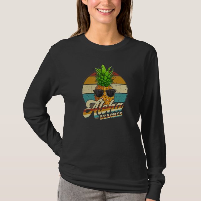 T-shirt Aloha Plages Ananas Lunettes de soleil Aloha Hawai (Devant)