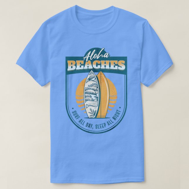 T-shirt Aloha Plages Surf Surf Hawaii Hawaii T (Design devant)
