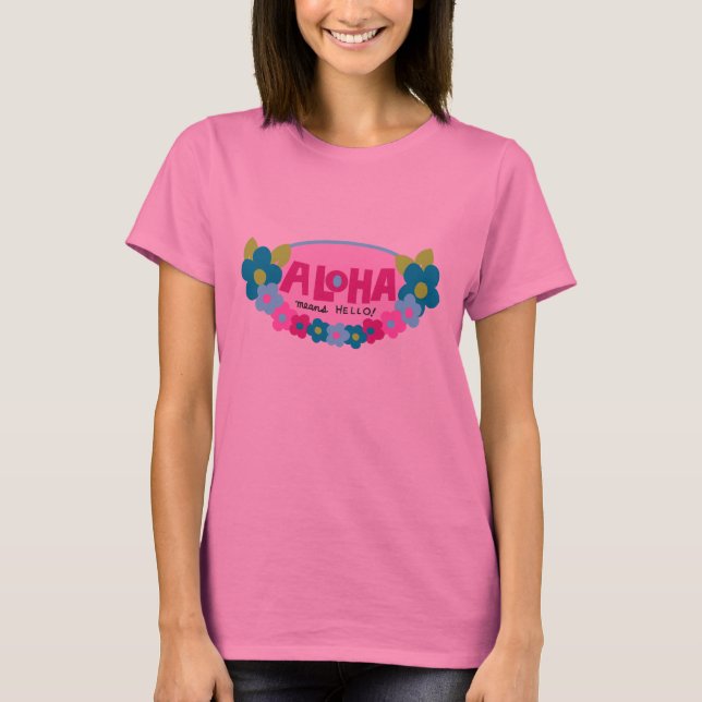 T-shirt Aloha Signifie Bonjour Hawaïen Cravate-Dye (Devant)