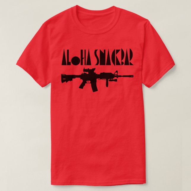 T-shirt Aloha Snackbar AR15 American Patriot (Design devant)