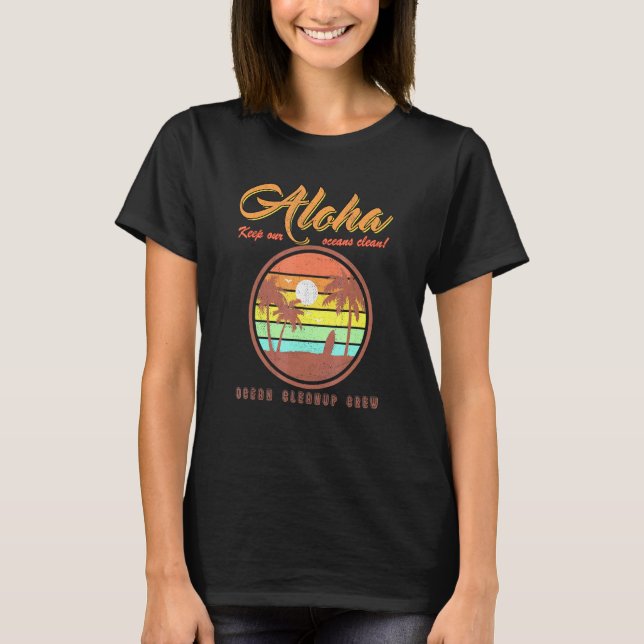 T-shirt Aloha Snackbar lc Waikiki Cloth For Ocean Cleanup (Devant)