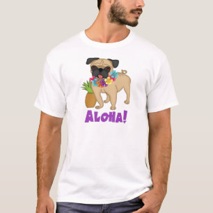 T-shirt Aloha ! Tee - shirts Hawaiian Luau Carlin et anana