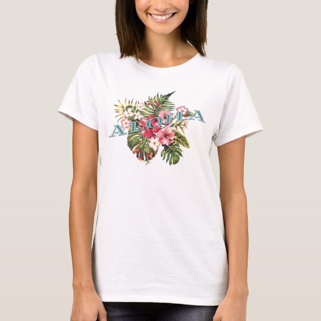 T-shirt Aloha Tropical Floral (Devant)