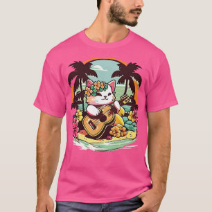 T-shirt Aloha Ukulele Kitty