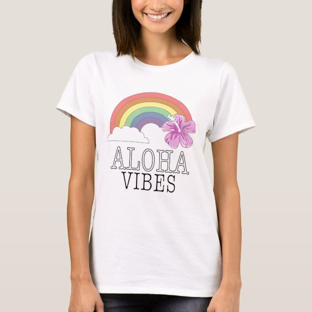 T-shirt Aloha Vibes Hawaii Love (Devant)