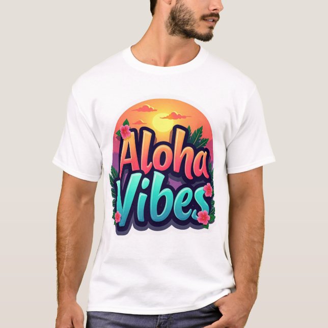 T-shirt Aloha Vibes Homme (Devant)
