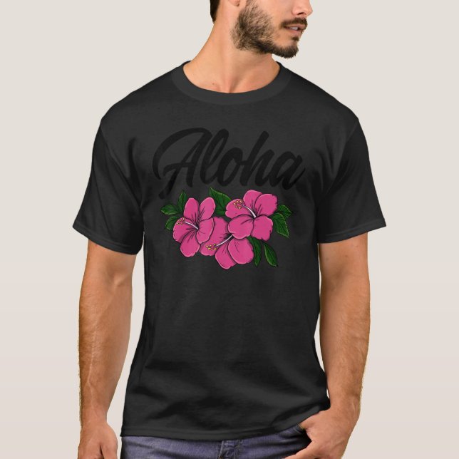 T-shirt Aloha  Women Hawaii Flower Aloha Party Love (Devant)