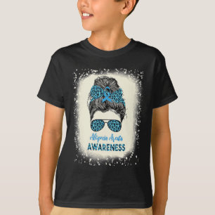 T-shirt Alopecia Areata Sensibilisation Messy bun Perte de
