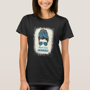 T-shirt Alopecia Areata Sensibilisation Messy bun Perte de