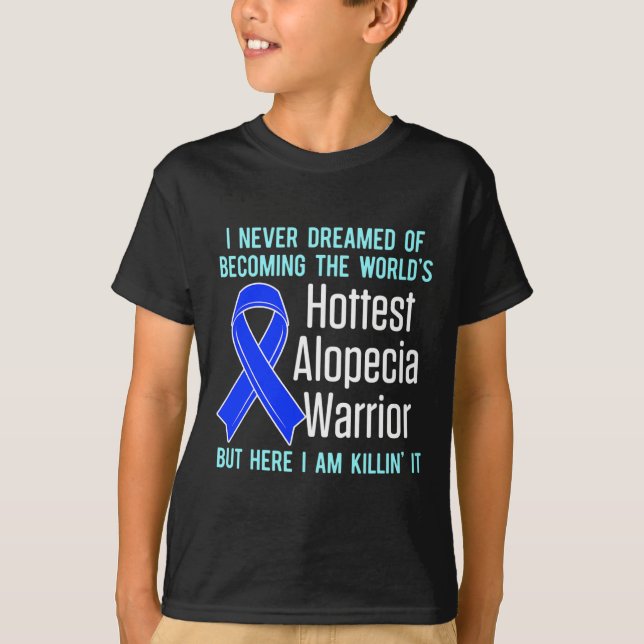 T-shirt Alopecia Aware Hair Loss Warrior Hottest Survi (Devant)