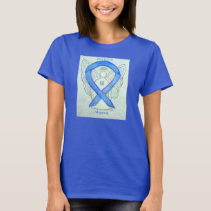 T-shirt Alopecia Blue Awareness Ribbon Angel Custom Shirt