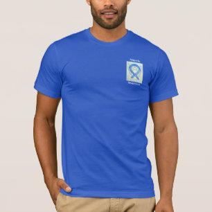 T-shirt Alopecia Sensibilisation Bleu Ruban Angel personna