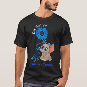 T-shirt Alopecia Sensibilisation Foi éléphante Espoir Amou